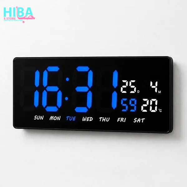 LED Digital Wall Clock with Alarm & Temperature Display (JH-3604)