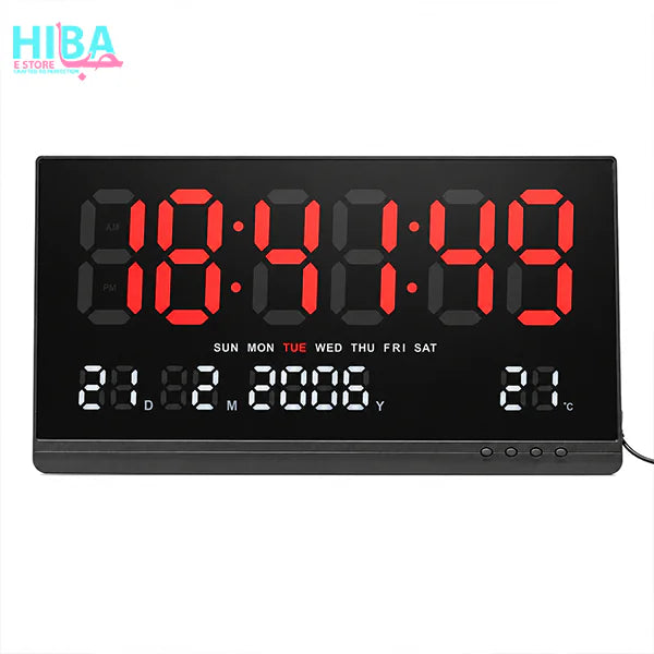 Large LED Digital Wall Clock – Big Display Clock with Date & Temperature (JH-8025)